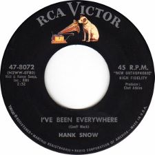 Hank Snow -- I've Been Everywhere / Ancient History - 7